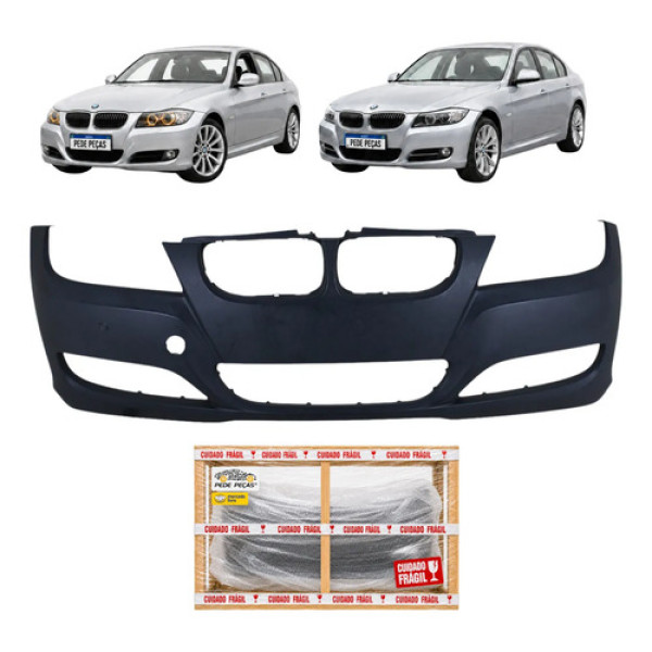 Parachoque Bmw Serie 3 2009 2010 2011 2012 Com Avaria Preto Liso Para Pintura