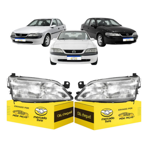 Par Farol Chevrolet Vectra 1996 1997 1998 Vidro Novo Direito