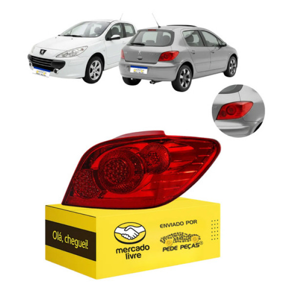 Lanterna Traseira Peugeot 307 Hatch 2007 08 09 10 11 2012 Ld Direito/passageiro