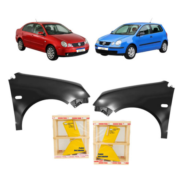 Par Paralama Volkswagen Polo 2002 2003 2004 2005 2006