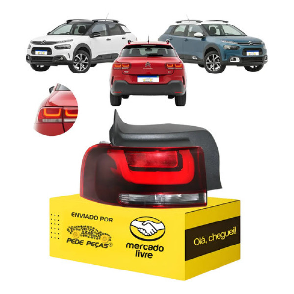 Lanterna C4 Cactus 2018 2019 2020 2021 2022 2023 2024 L.e Esquerdo/motorista Vermelho