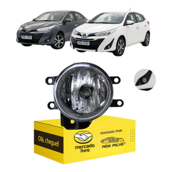 Farol Milha Auxiliar Cibie Toyota Yaris 2018 19 20 A 2022 Le Cristal