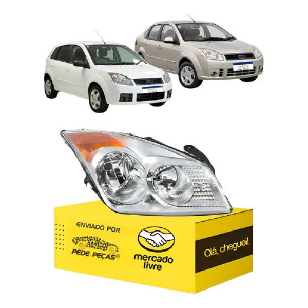 Farol Ford Fiesta 2008 2009 2010 Novo