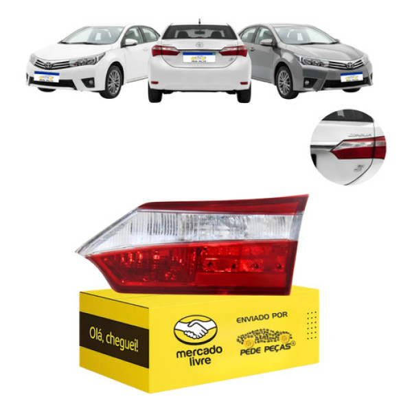 Lanterna Sinaleira Tampa Corolla Xei 2015 2016 2017 C/led Ld Direito/passageiro Cristal