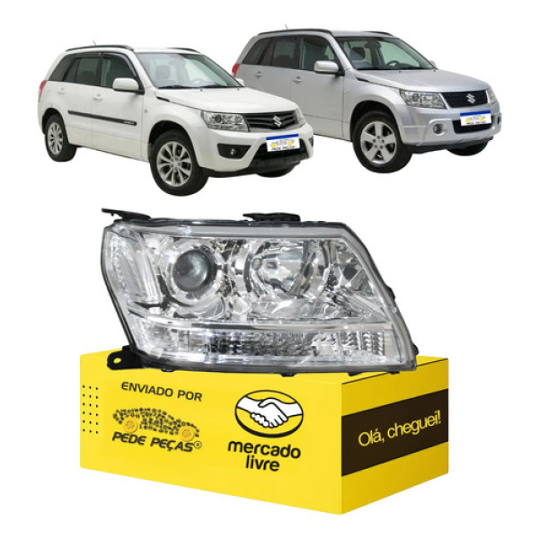 Farol Grand Vitara 2009 2010 2011 2012 2013 2014 15 2016 L.d Direito/passageiro
