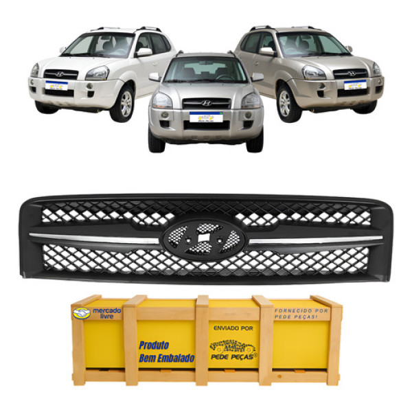 Grade Tucson 2005 2006 2007 2008 Full Gl Gls Preto Cromado