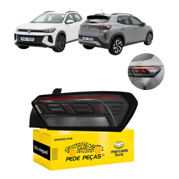 Lanterna Direita Traseira Volkswagen Tera 2025 2026 C/led Direito/passageiro Fumê