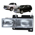 Farol Gm Silverado Foco Duplo 1993 94 95 96 97 98 A 2001 Le Esquerdo/motorista