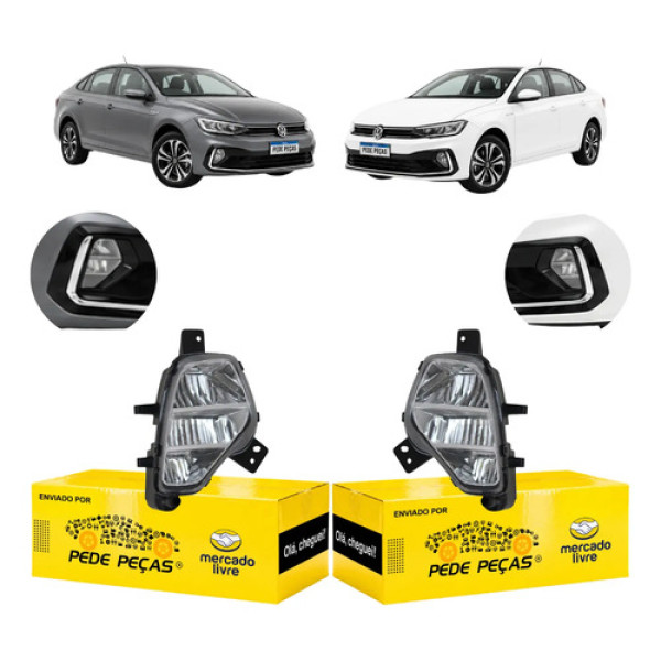 Par Farol Milha Auxiliar Cibie Vw Virtus 2023 24 25 2026 Cristal