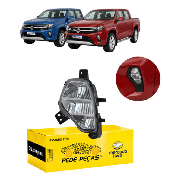 Milha Auxiliar Cibie Volkswagen Amarok 2025 2026 Esquerdo Cristal