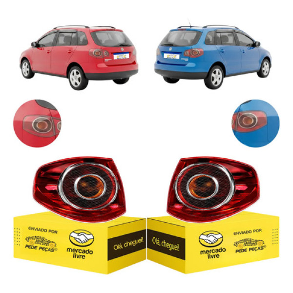 Par Lanterna Traseira Canto Vw Spacefox 2006 07 08 09 2010 Ambos Lados