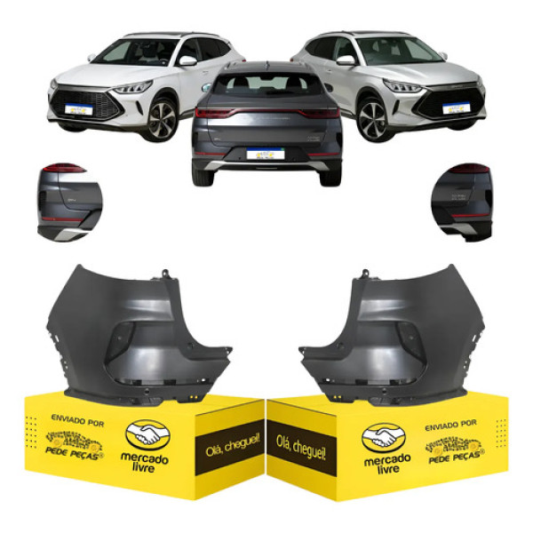 Parachoque Traseiro Byd Song Plus 2023 2024 2025 Par Novo
