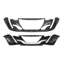 Kit Parachoque Peugeot 208 Style 2021 A 2024 C/friso Cromado Preto/cromado
