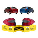 Par Lanterna Ford Ka Sedan 2015 2016 2017 2018 Fume Nova Ambos Lados Vermelho/fumê