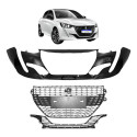 Kit Parachoque Grades Peugeot 208 Griffe 2021 22 23 2024 Preto/cromado Cromado