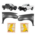 Par Paralama Hilux 2006 07 08 09 10 2011 S/furo Moldura