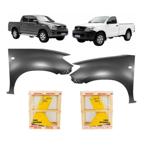 Par Paralama Hilux 2006 07 08 09 10 2011 S/furo Moldura