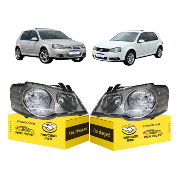 Par Farol Sinaleira Vw Golf 2008 09 10 11 12 2013 Cromomix Ambos Lados