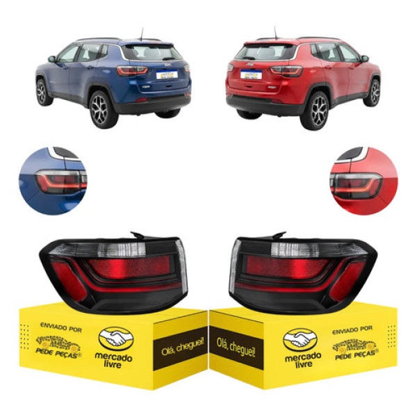 Par Lanterna Sinaleira Canto Jeep Compass 2022 A 2026 C/led Ambos Lados