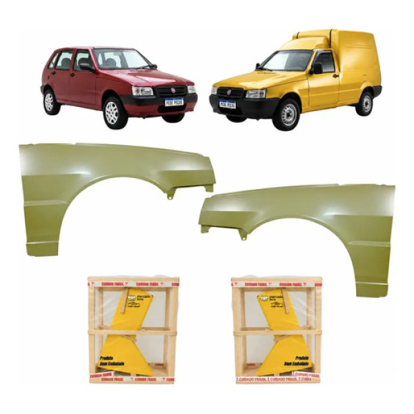 Par Paralama Fiat Uno Fiorino 2006 A 2010 2011 2012 2013