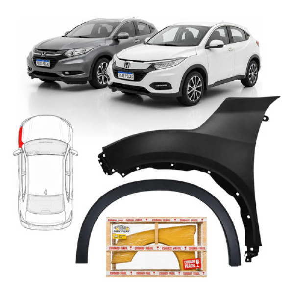 Paralama + Moldura Hrv 2015 A 2021 Lx Ex Exl Touring Le Novo
