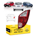 Lanterna Sinaleira Gm Celta Ré Rosa 2007 2008 A 2015 Ld Direito/passageiro Vermelho