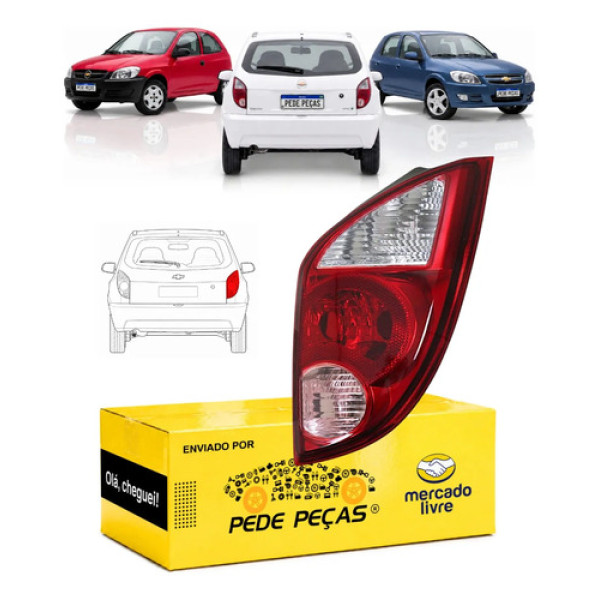 Lanterna Sinaleira Gm Celta Ré Rosa 2007 2008 A 2015 Ld Direito/passageiro Vermelho