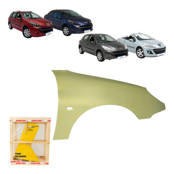 Paralama Direito Peugeot 206 2000 01 02 03 04 05 06 A 2010