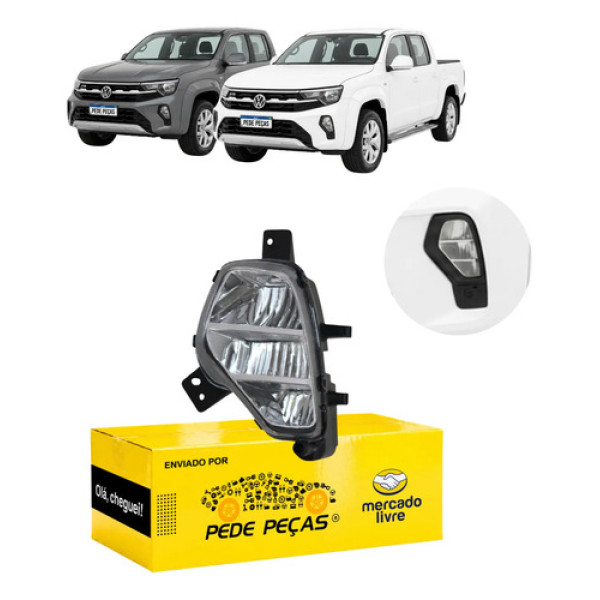 Farol Milha Auxiliar Cibie Vw Amarok 2025 2026 Esquerdo Cristal