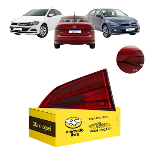 Sinaleira Traseira Direita Tampa Vw Virtus 2017 18 A 21 2022 Direito/passageiro