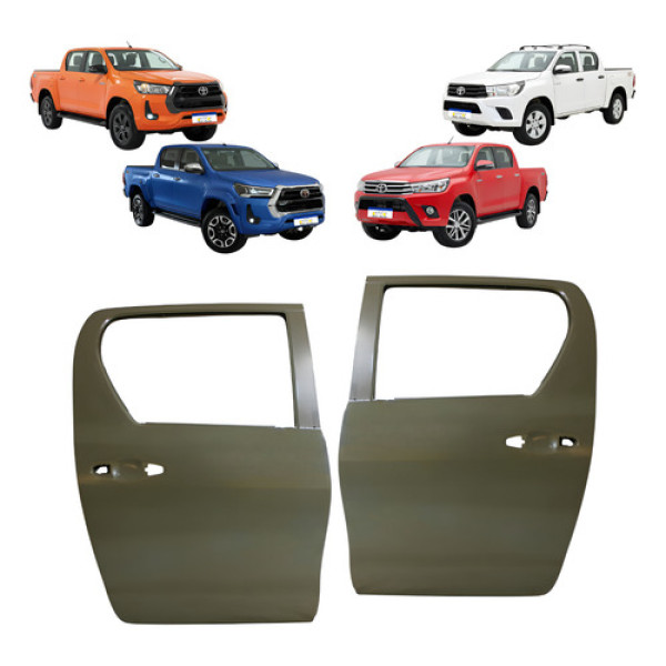 Par Porta Traseira Hilux 2016 2017 2018 2019 2020 A 2025 Traseira Ambos Os Lados Cinza