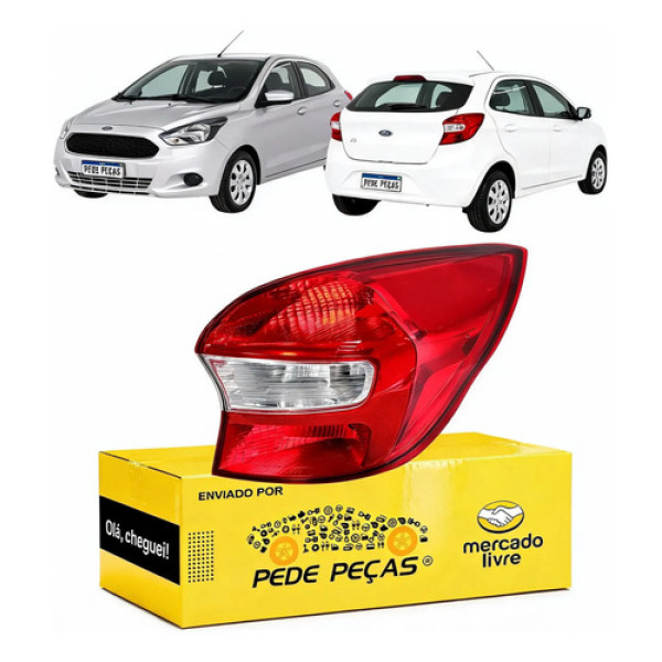 Sinaleira Traseira Ford Ka Hatch S Se 2015 A 2018 Novo Ld Direito/passageiro Vermelho