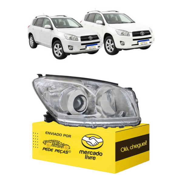 Farol Toyota Rav4 2009 2010 2011 2012 Foco Duplo Ld Direito/passageiro