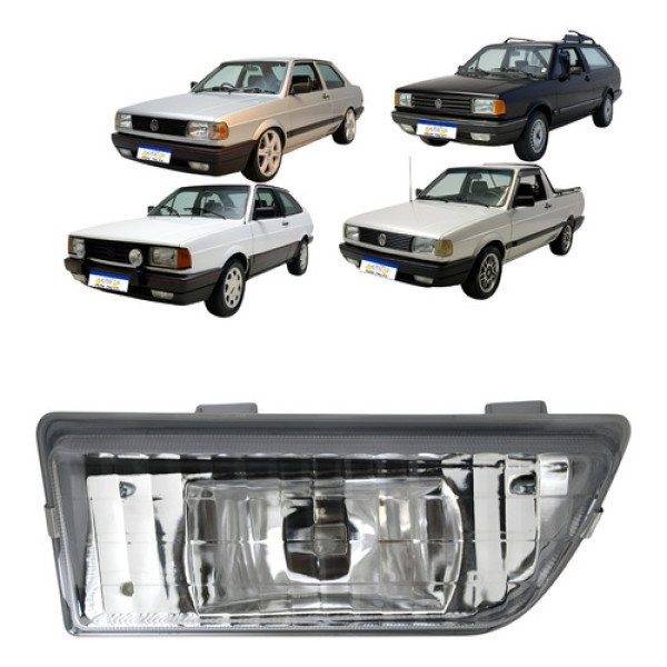 Farol Milha Gol Quadrado Parati Voyage Saveiro 1987 A 1998 Cristal Esquerdo/motorista