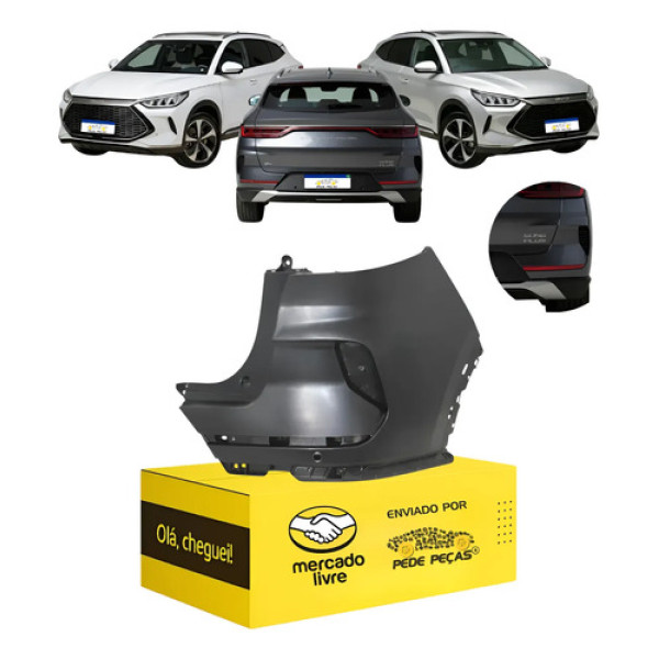 Parachoque Traseiro Superior Byd Song Plus 2023 2024 2025 Ld