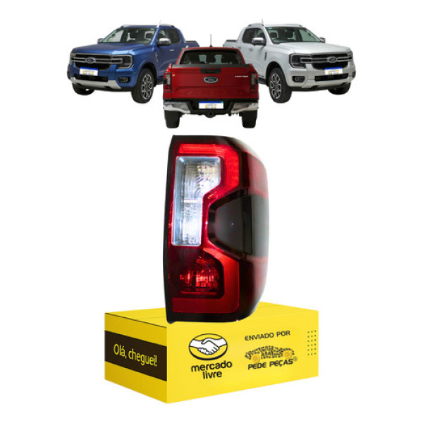 Lanterna Traseira Ford Ranger 2024 2025 2026 Full Led 8p Ld Direito/passageiro Fumê