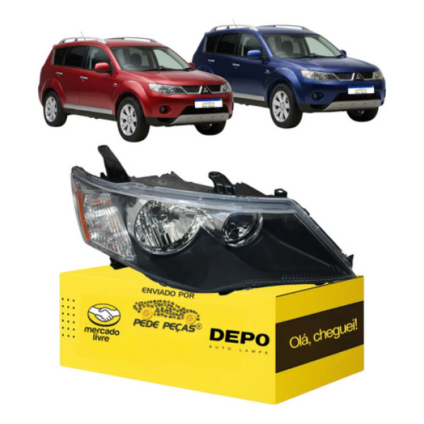 Farol Sinaleira Direita Mitsubishi Outlander 2007 2008 2009 Direito/passageiro