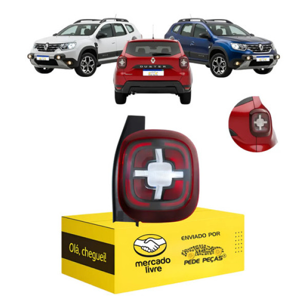 Sinaleira Lanterna Duster 2021 2022 2023 2024 C/led Nova Ld Direito/passageiro Vermelho