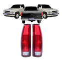 Par Lanterna Chevrolet Silverado Americana 1997 1998 A 2002 Ambos Lados Vermelho