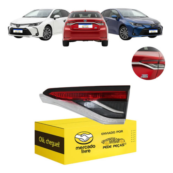 Lanterna Tampa Toyota Corolla Gli 2020 2021 A 2026 S/led L.d Direito/passageiro Vermelho