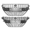 Kit Parachoque Peugeot 208 Style 2021 A 2024 C/friso Cromado Preto/cromado