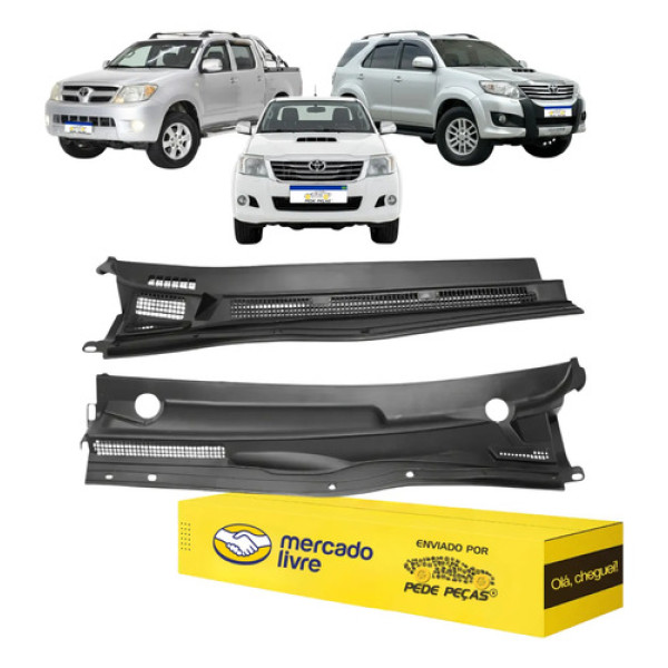 Kit Churrasqueira Toyota Hilux Sw4 2005 06 07 08 09 A 2015 Preto