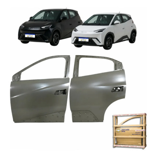 Par Porta Dianteira/traseira Dolphin Mini 2024 2025 2026 L.e Traseira Esquerdo Motorista Cinza