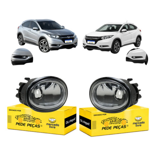 Par Farol Milha Esquerdo Honda Hrv 2015 2016 2017 2018 Cristal