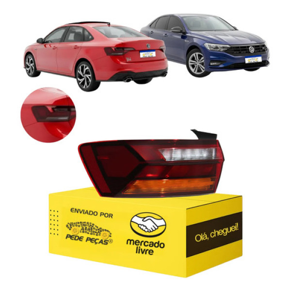 Lanterna Sinaleira Canto Jetta 2018 A 23 2024 Full Led L.e Esquerdo/motorista Vermelho