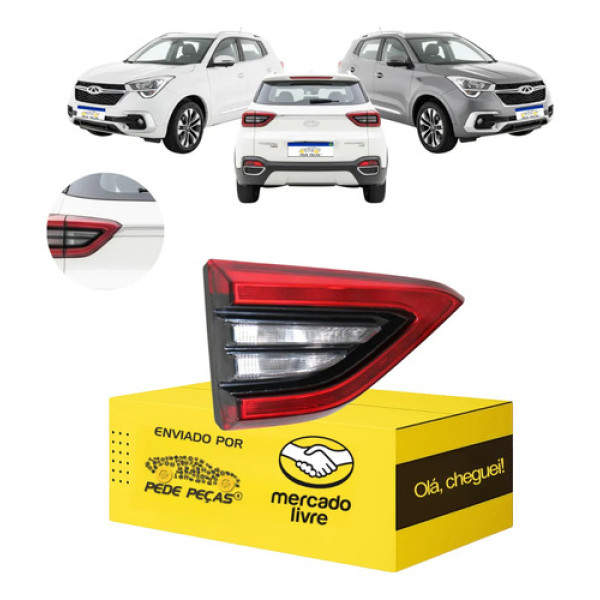 Lanterna Sinaleira Esquerda Tampa Tiggo 5x 2019 2020 C/led Esquerdo/motorista Vermelho