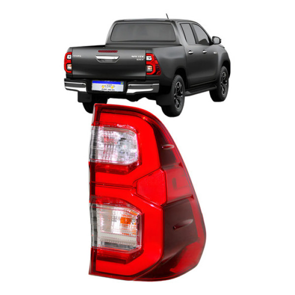 Lanterna Toyota Hilux 2021 2022 2023 Traseira Nova Ld Led Direito Vermelho