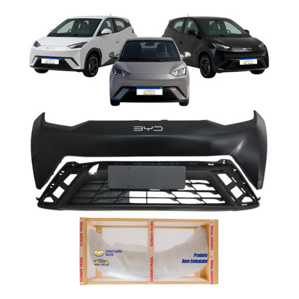 Parachoque + Grade Byd Dolphin Mini 2024 2025 2026 Preto
