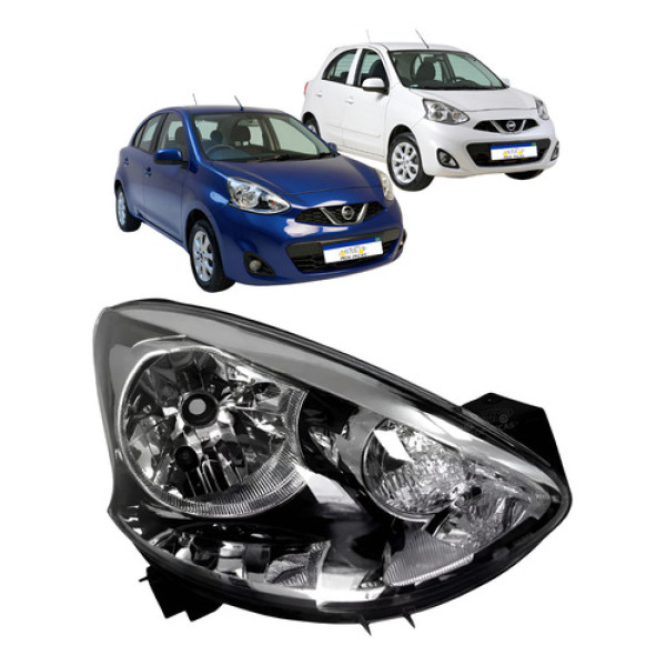 Farol Ld Nissan March 2015 2016 A 2020 Sv Sl S Conforto Rio Direito/passageiro