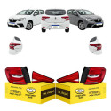 Kit Lanternas Tampa Canto Sandero 2020 2021 2022 C/led Novas Ambos Lados Cristal